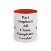 11oz Funny Shepherd Mix Mug, Red, front view