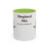11oz Shepherd Mix Latin Mug, Light Green, front view