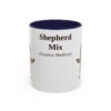 11oz Shepherd Mix Latin Mug, Navy, front view