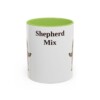 11oz Shepherd Mix Mug, Light Green, front view