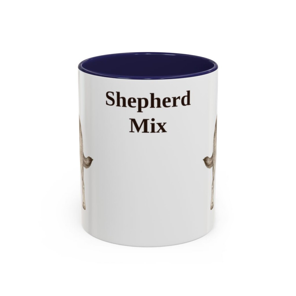 11oz Shepherd Mix Mug, Navy, front view