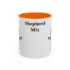 11oz Shepherd Mix Mug, Orange, front view