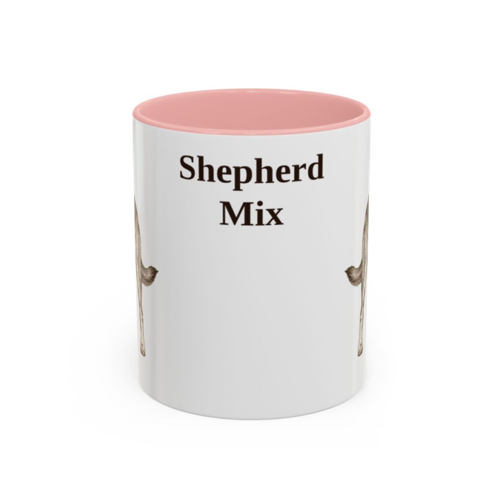 11oz Shepherd Mix Mug, Pink, front view