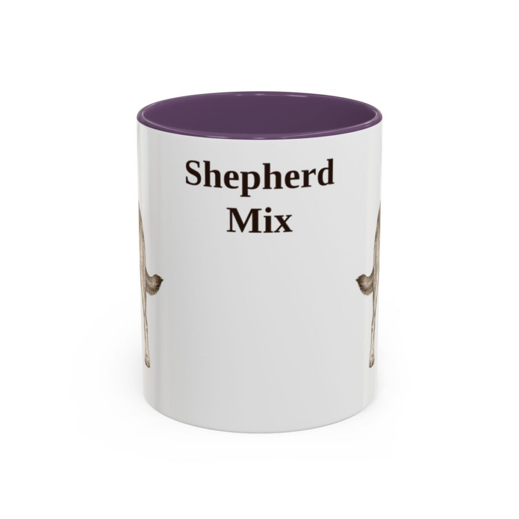 11oz Shepherd Mix Mug, Purple, front view