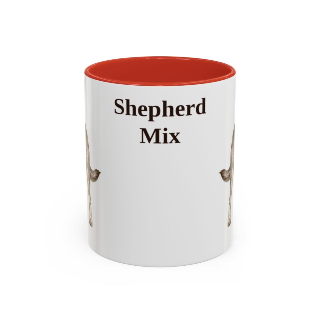 11oz Shepherd Mix Mug, Red, front view