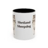 11oz Shetland Sheepdog Mug, Black, front view