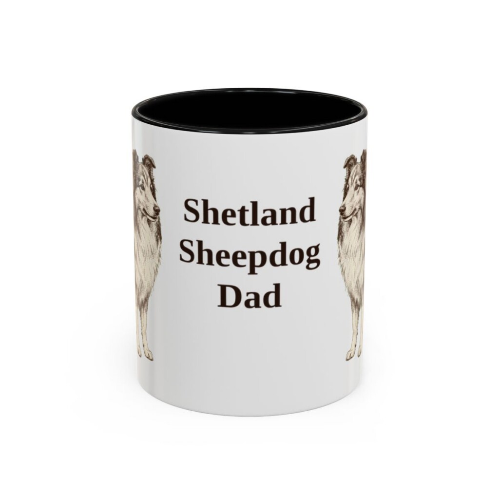 11oz-shetland-sheepdog-mug-dad-black-front 11oz Shetland Sheepdog Dog Dad Mug, Black, front view