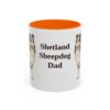 11oz-shetland-sheepdog-mug-dad-orange 11oz Shetland Sheepdog Dog Dad Mug, Orange, front view