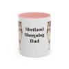 11oz-shetland-sheepdog-mug-dad-pink 11oz Shetland Sheepdog Dog Dad Mug, Pink, front view