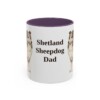 11oz-shetland-sheepdog-mug-dad-purple 11oz Shetland Sheepdog Dog Dad Mug, Purple, front view