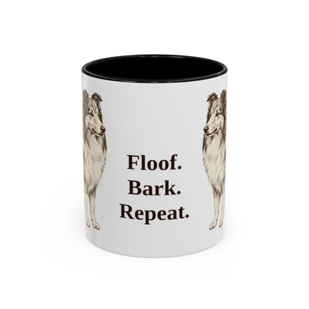 11oz-shetland-sheepdog-mug-humor-black-front 11oz Funny Shetland Sheepdog Mug, Black, front view