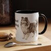 11oz Shetland Sheepdog Dog Mom Mug, Black, lifestyle photo