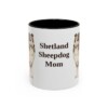 11oz Shetland Sheepdog Dog Mom Mug, Black, front view