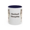 11oz Shetland Sheepdog Mug, Navy, front view