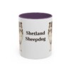 11oz Shetland Sheepdog Mug, Purple, front view