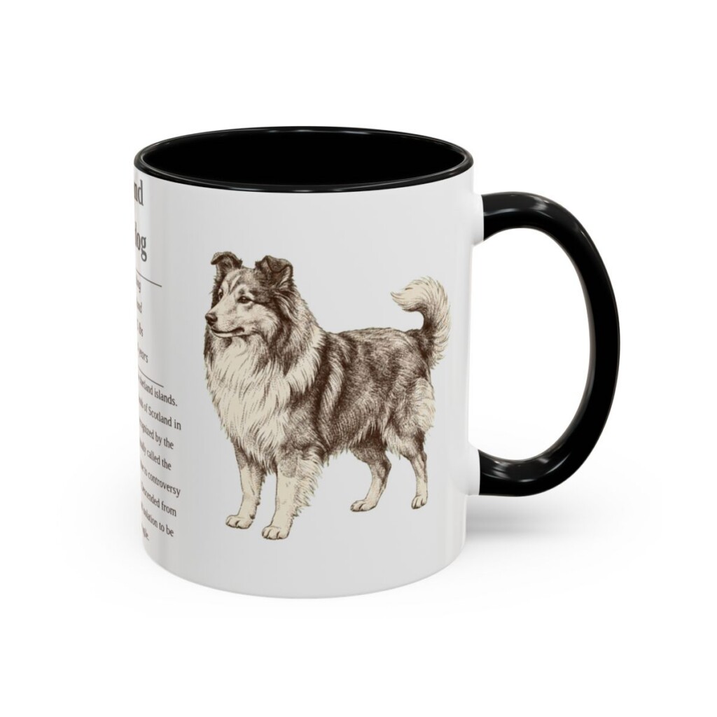 11oz-shetland-sheepdog-mug-writeup-black-right 11oz Shetland Sheepdog Mug, Black, right side view