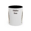 11oz Shiba Inu Mug, Black, front view