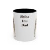11oz Shiba Inu Dog Dad Mug, Black, front view