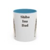11oz Shiba Inu Dog Dad Mug, Light Blue, front view
