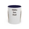 11oz Shiba Inu Dog Dad Mug, Navy, front view