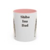 11oz Shiba Inu Dog Dad Mug, Pink, front view