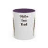 11oz Shiba Inu Dog Dad Mug, Purple, front view