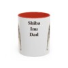 11oz Shiba Inu Dog Dad Mug, Red, front view