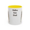 11oz Shiba Inu Dog Dad Mug, Yellow, front view