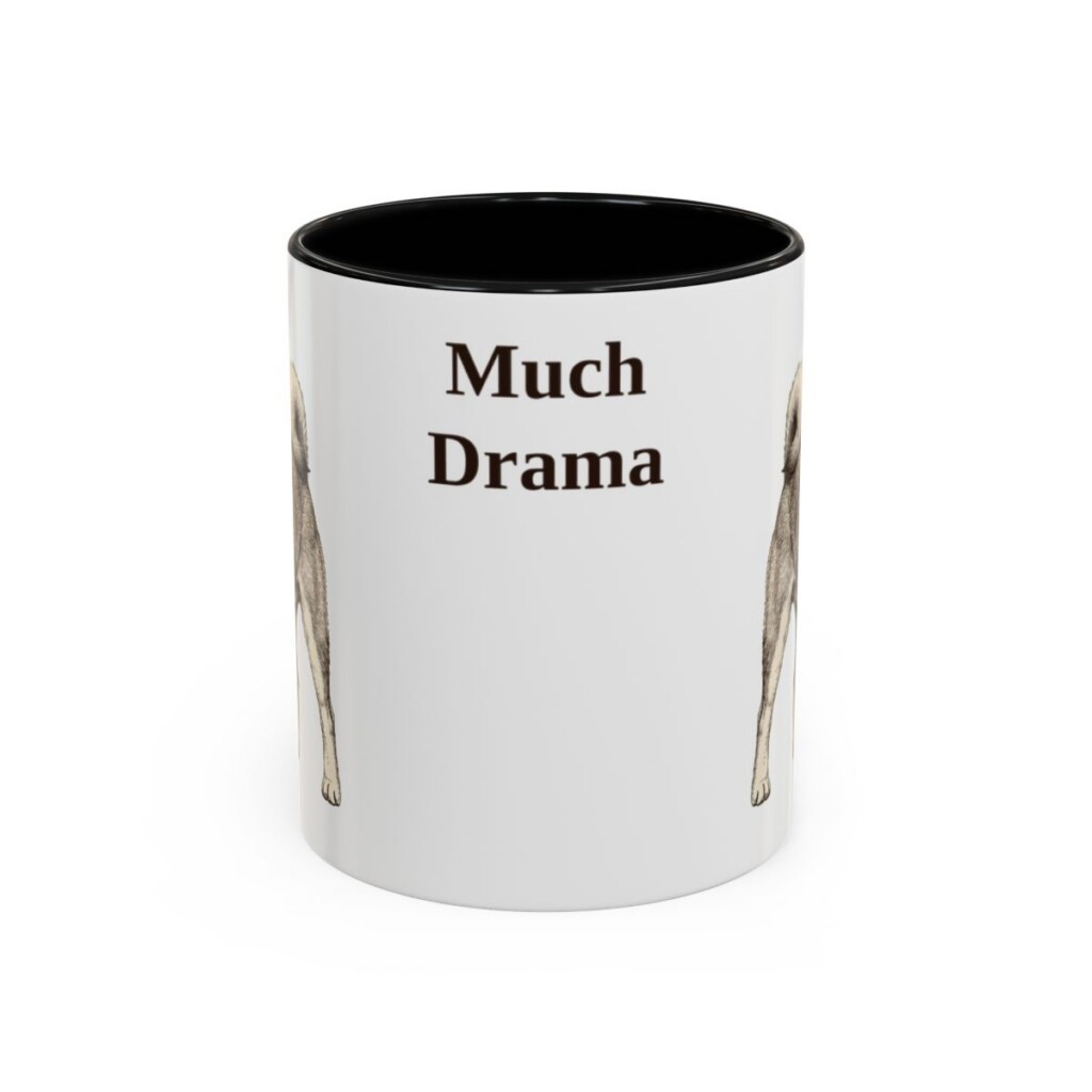 11oz Funny Shiba Inu Mug, Black, front view
