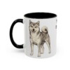 11oz Funny Shiba Inu Mug, Black, left side view
