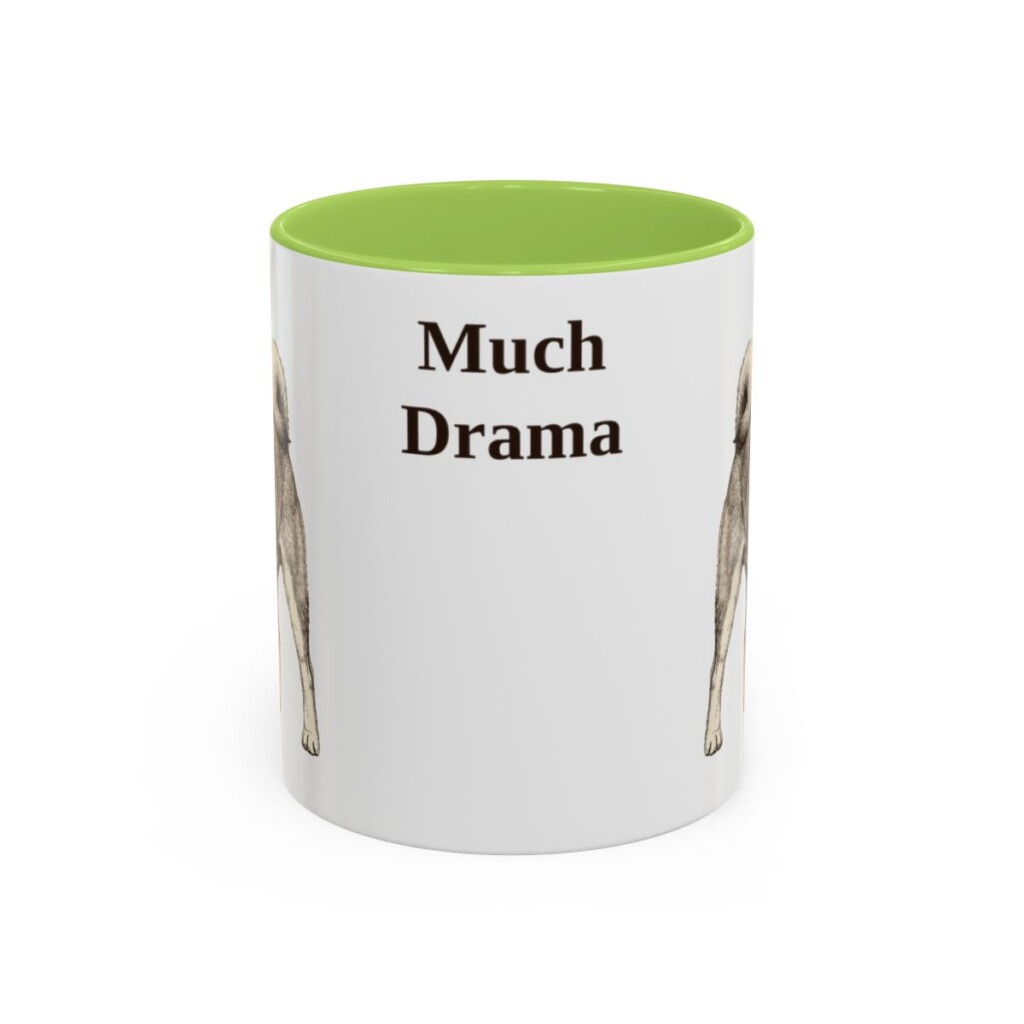 11oz Funny Shiba Inu Mug, Light Green, front view