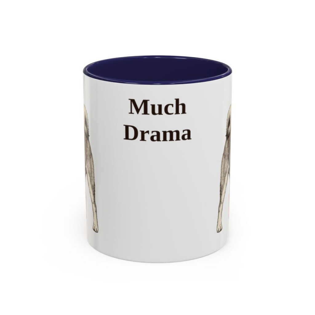 11oz Funny Shiba Inu Mug, Navy, front view