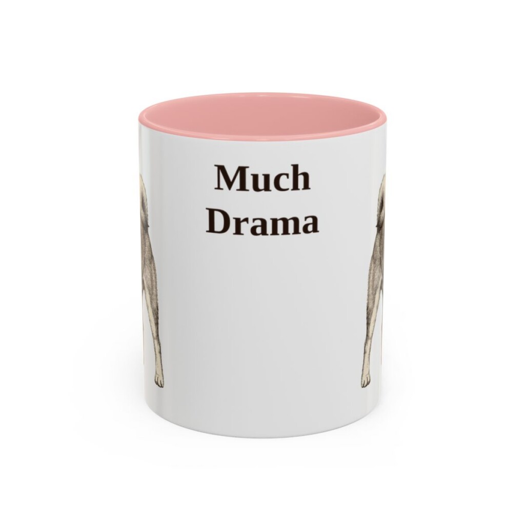 11oz Funny Shiba Inu Mug, Pink, front view