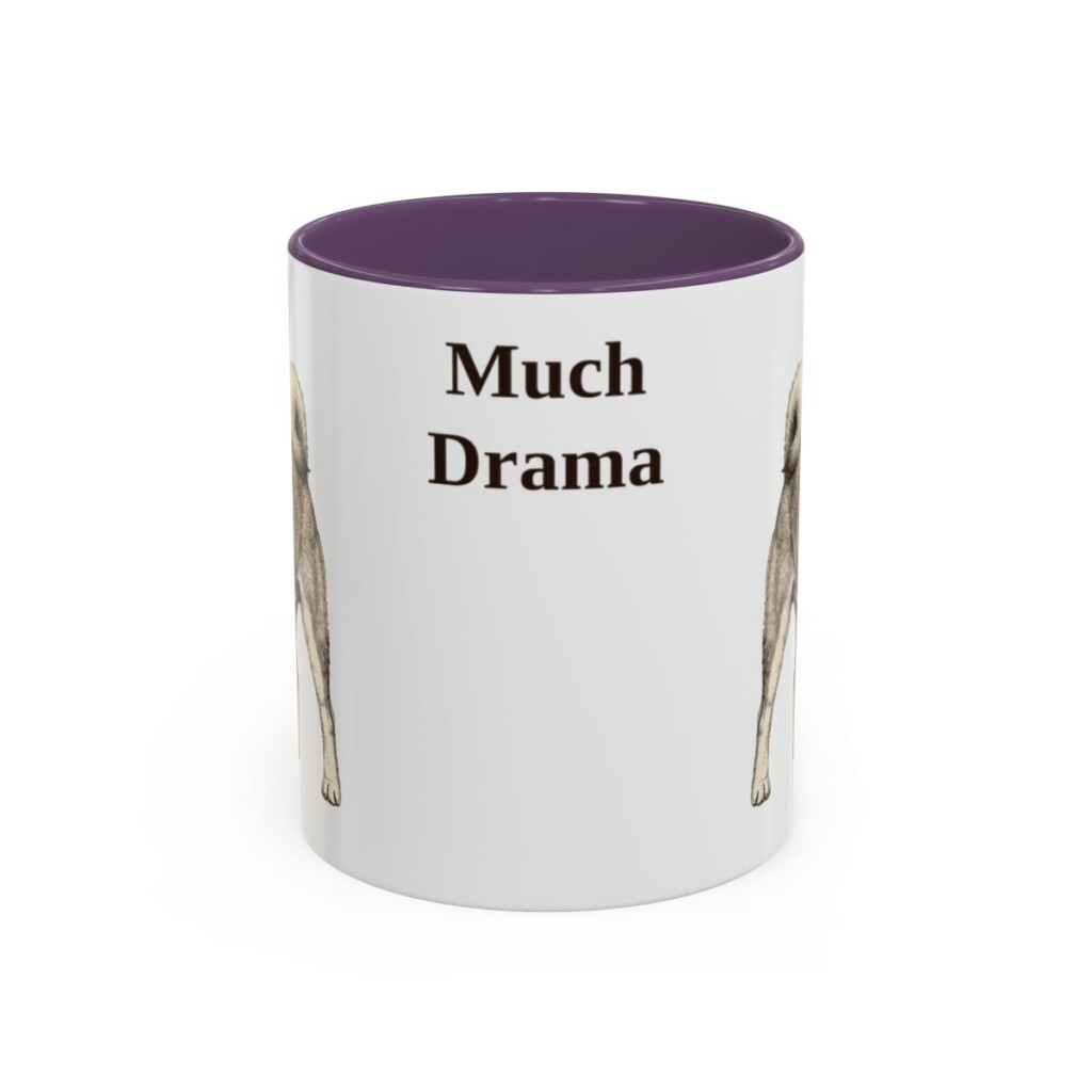 11oz Funny Shiba Inu Mug, Purple, front view