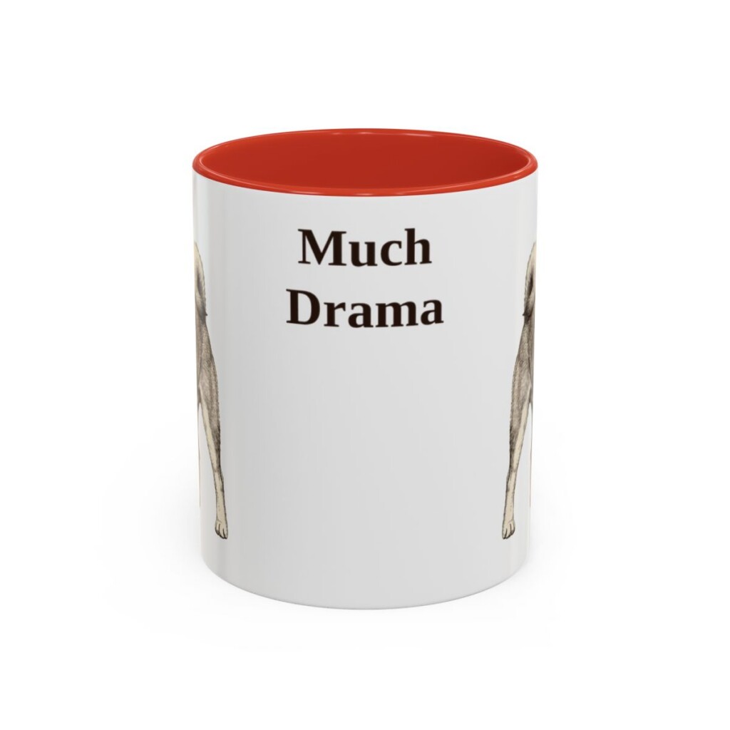 11oz Funny Shiba Inu Mug, Red, front view