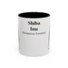 11oz Shiba Inu Latin Mug, Black, front view