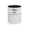 11oz Shiba Inu Latin Mug, Navy, front view