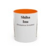 11oz Shiba Inu Latin Mug, Orange, front view