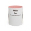 11oz Shiba Inu Latin Mug, Pink, front view