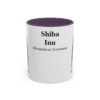 11oz Shiba Inu Latin Mug, Purple, front view