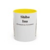 11oz Shiba Inu Latin Mug, Yellow, front view