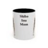 11oz Shiba Inu Dog Mom Mug, Black, front view