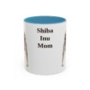 11oz Shiba Inu Dog Mom Mug, Light Blue, front view