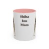 11oz Shiba Inu Dog Mom Mug, Pink, front view