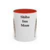 11oz Shiba Inu Dog Mom Mug, Red, front view