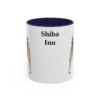 11oz Shiba Inu Mug, Navy, front view