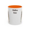 11oz Shiba Inu Mug, Orange, front view