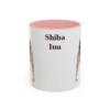 11oz Shiba Inu Mug, Pink, front view
