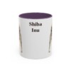 11oz Shiba Inu Mug, Purple, front view