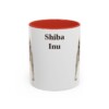 11oz Shiba Inu Mug, Red, front view
